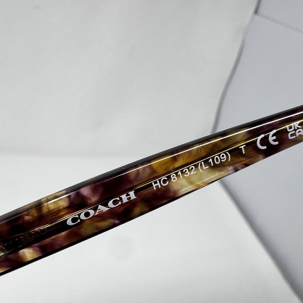 Coach HC8132 5287/13 Confetti Light Brown Sunglass Frames 57-17-135 - Picture 7 of 10